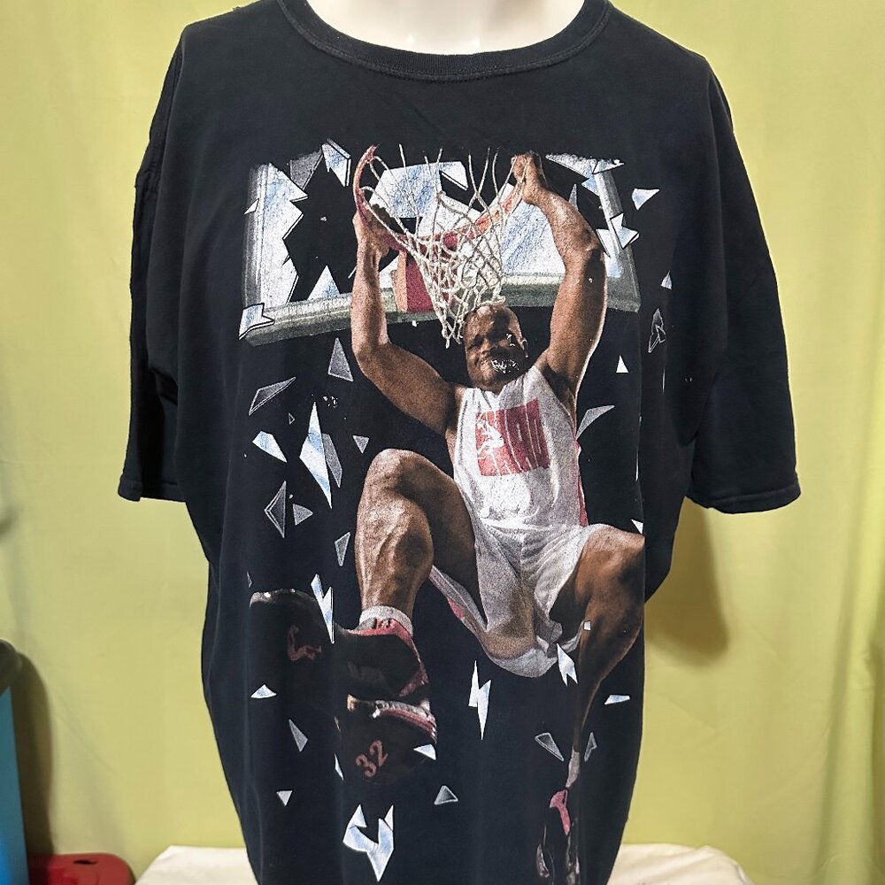Shaq Shaquille O Neil #32 Men's Black T Shirt Size 2XL Cotton